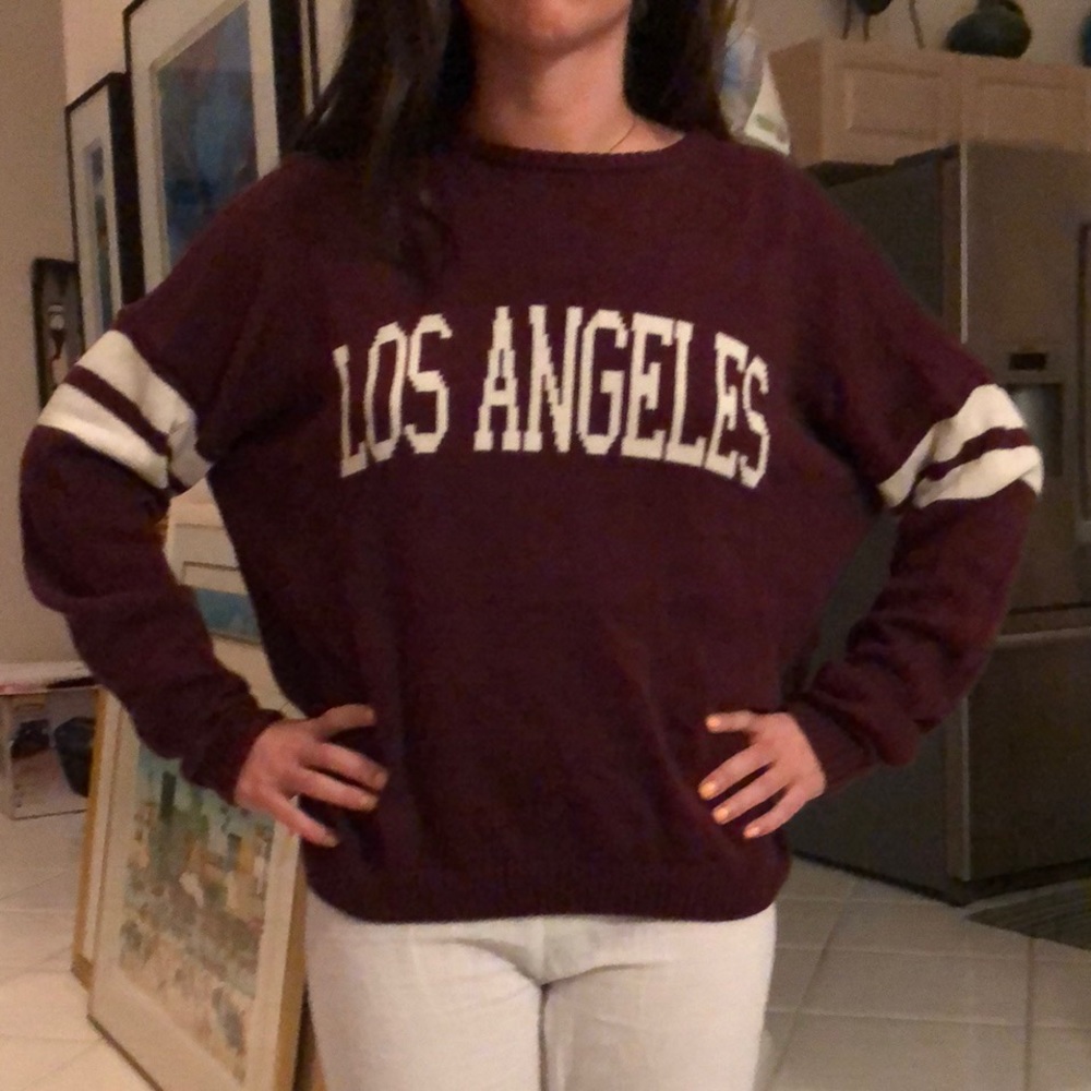 Los Angeles Maroon sweater